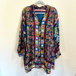 Johnny Was Silk Top XXL New